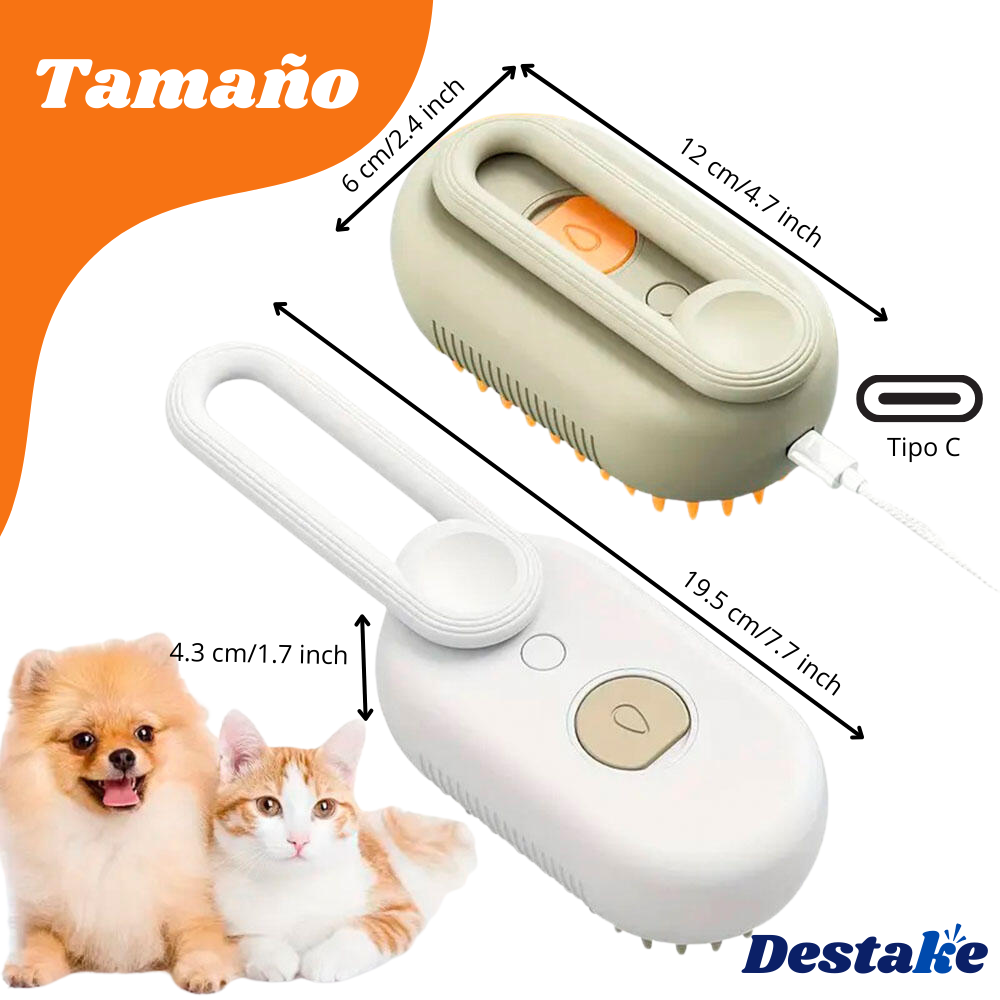 Cepillo PetZen Vapor Para Mascotas
