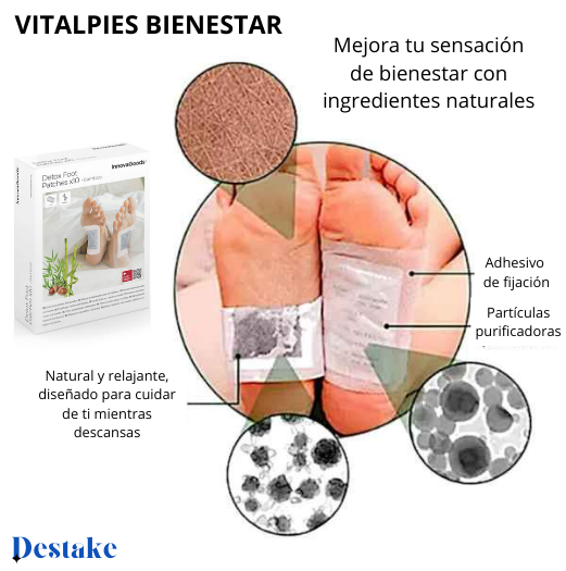VitalPies Bienestar - Contribuya a su bienestar de forma natural - 10 Unidades