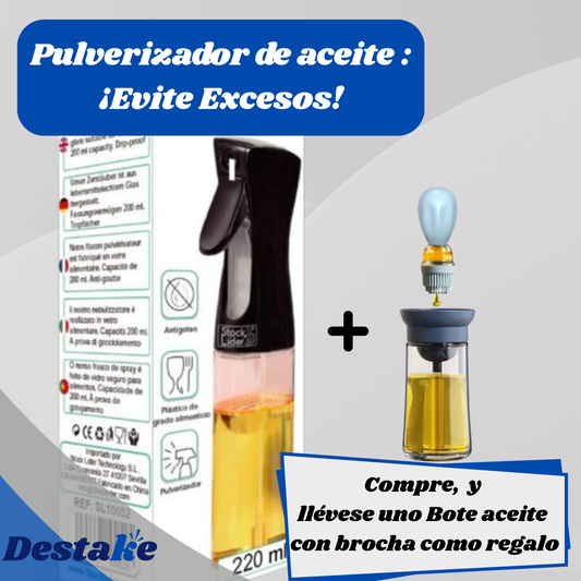Pulverizador de aceite + Bote aceite con brocha